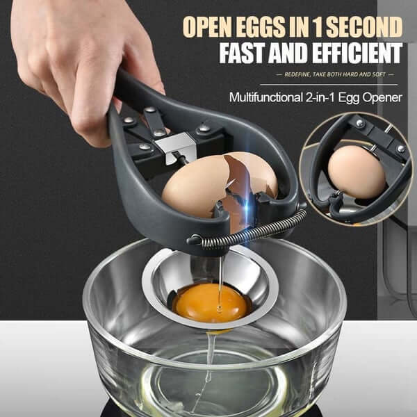 Multifunctional 2 In 1 Egg Opener - Super Amazing Egg Beater Tool