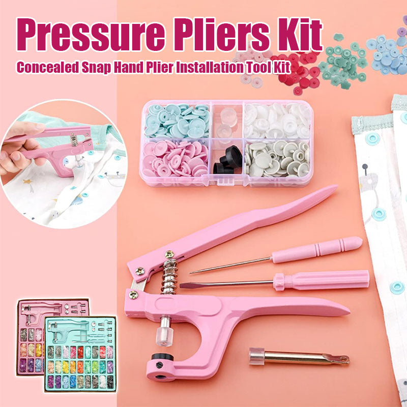 Concealed Button Hand Press Pliers Installation Tool Set